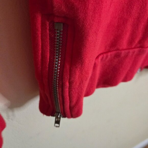 Profound Aesthetic Red Zip-Up Logo Hoodie With Pockets  Size S - Picture 6 of 10
